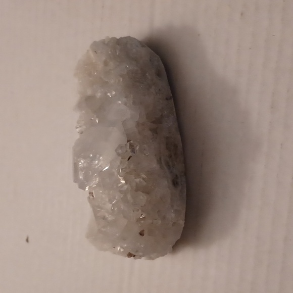 Raw White & Clear With Black Bottom Crystal - Gemstone - Picture 1 of 9